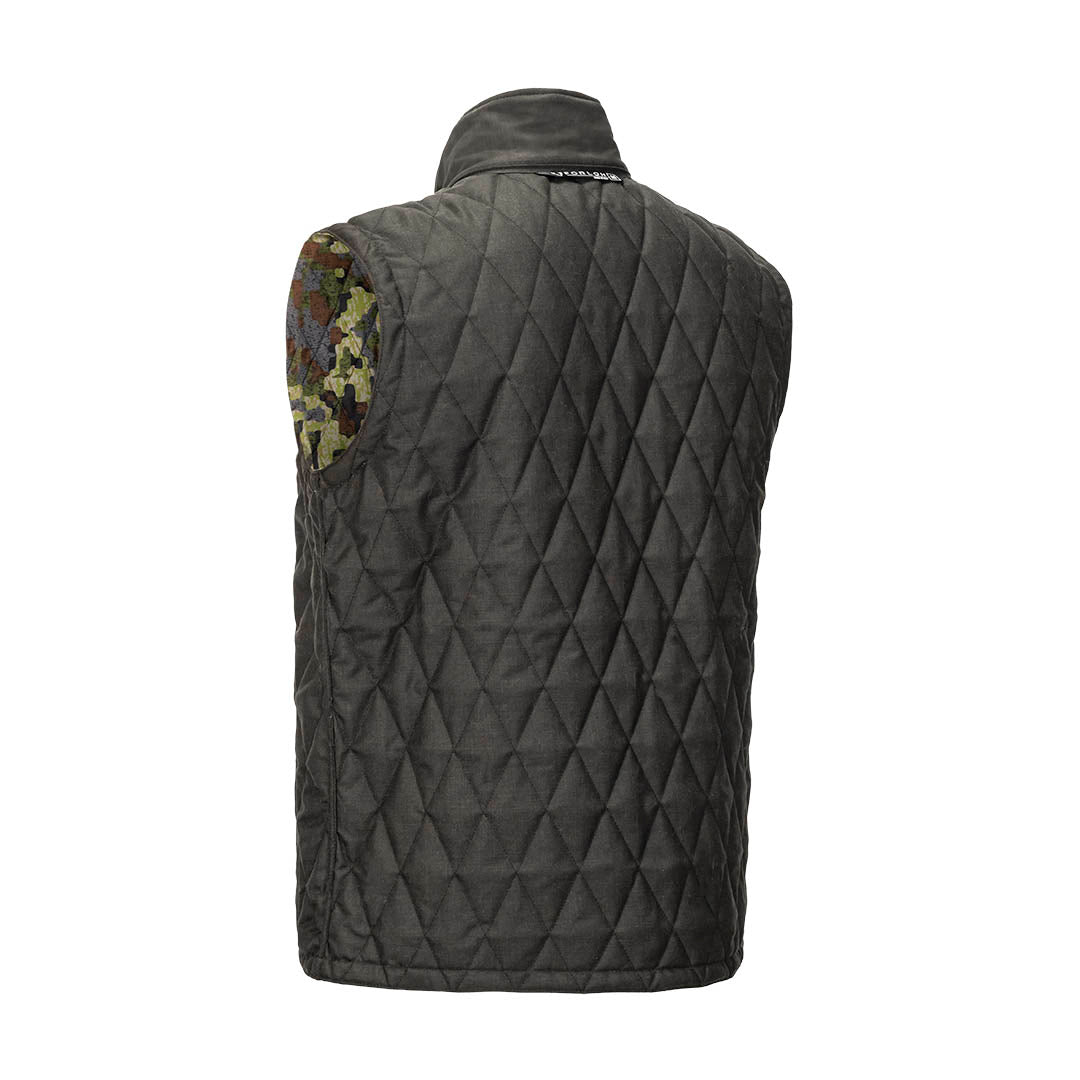 Men's Reversible Hi-Loft Merino Wool Vest - Deep Cover Camouflage - Wool Hunting Vest - FORLOH