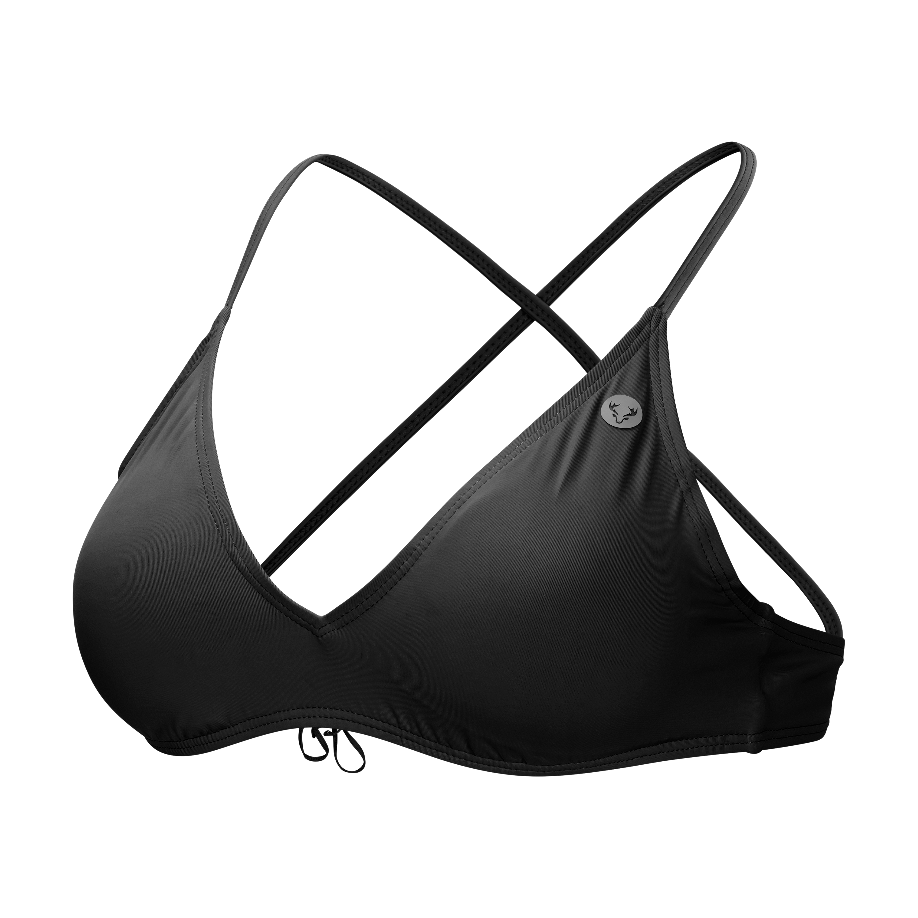 Women's Triangle Bikini Top - Black - FORLOH