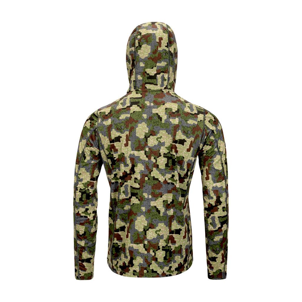 Insect Shield® SolAir Hooded Long Sleeve Shirt - Deep Cover Camo - Back - FORLOH