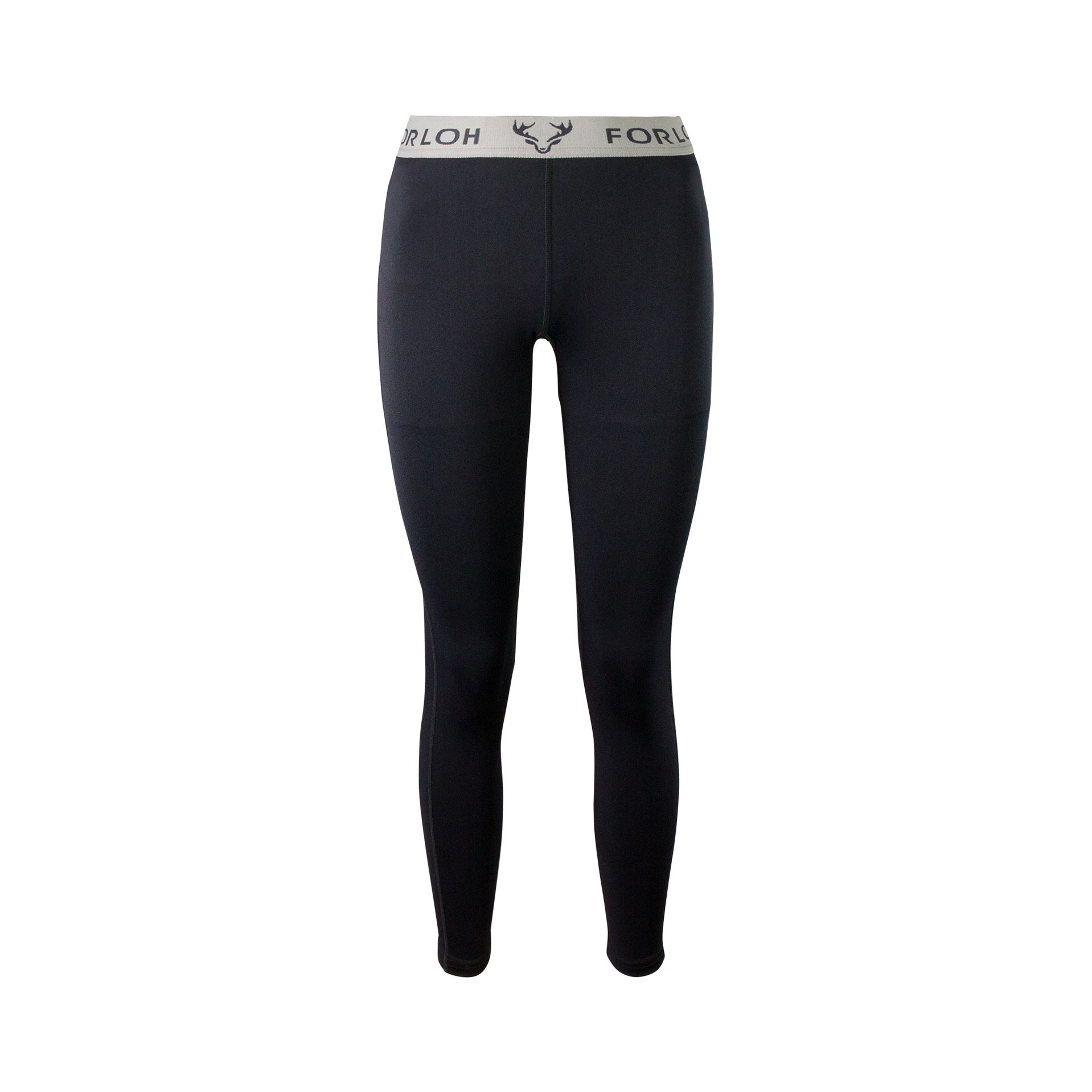FORLOH Womens Deep Space Base Layer Bottom Solid Black Front