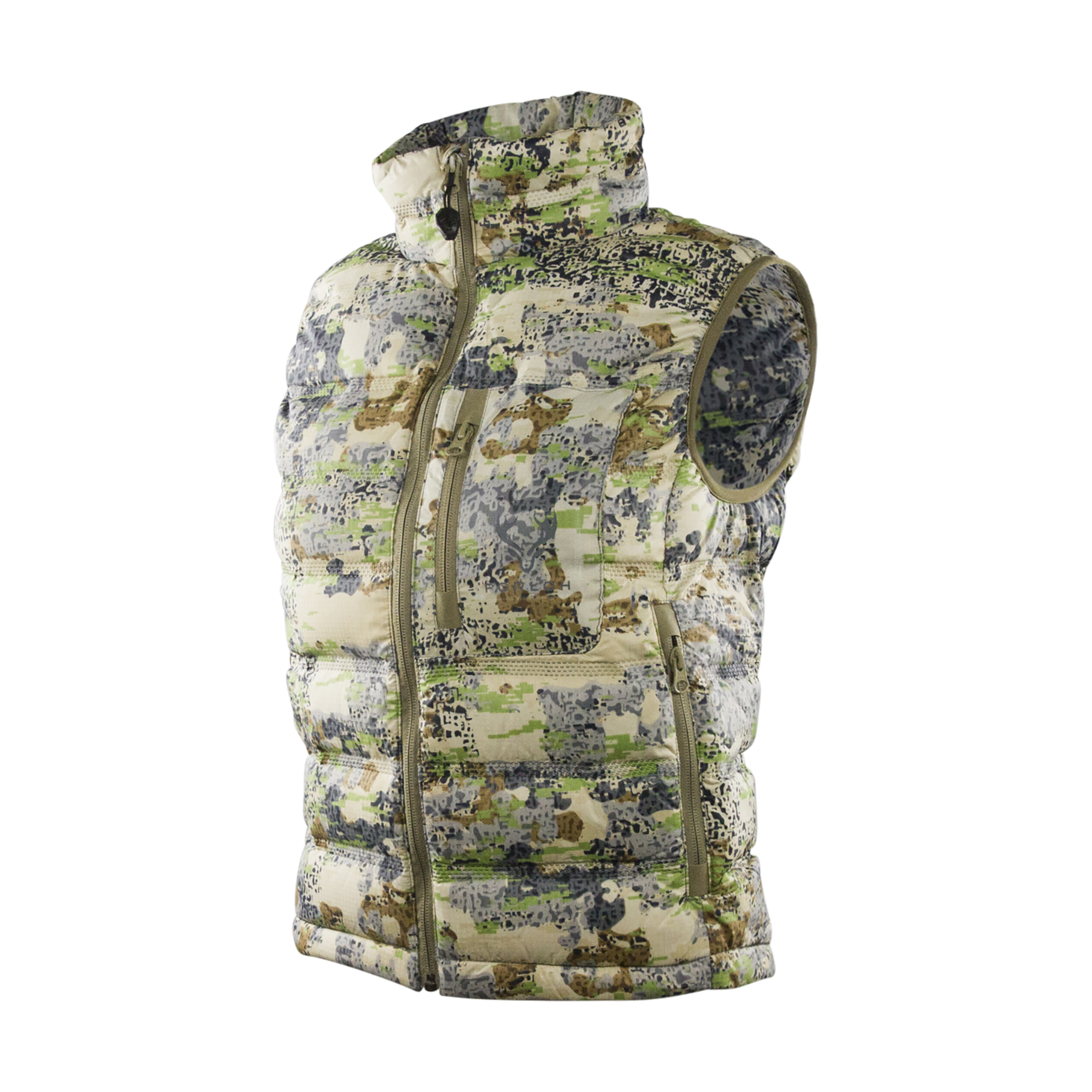FORLOH Womens ThemoNeutral Down Vest Exposed Camo Side