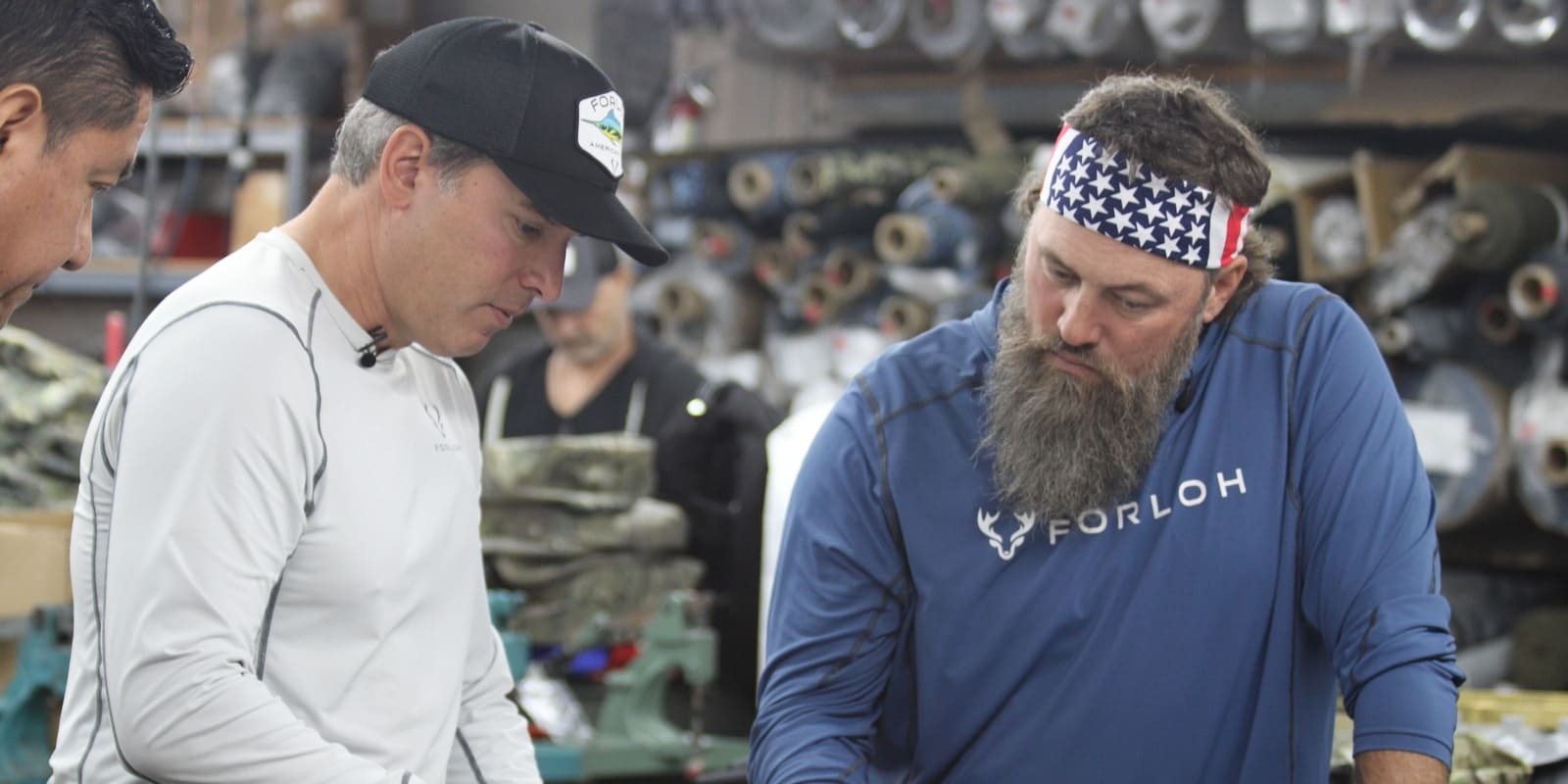 Willie Robertson and Andy Techmanski at FORLOH factory