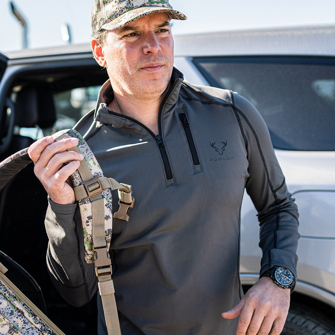 FORLOH | Deep Space Half-Zip Base Layer | USA Made