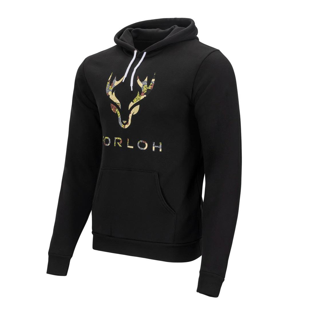 Unisex Pullover Hoodie - Black/Deep Cover Camo - FORLOH