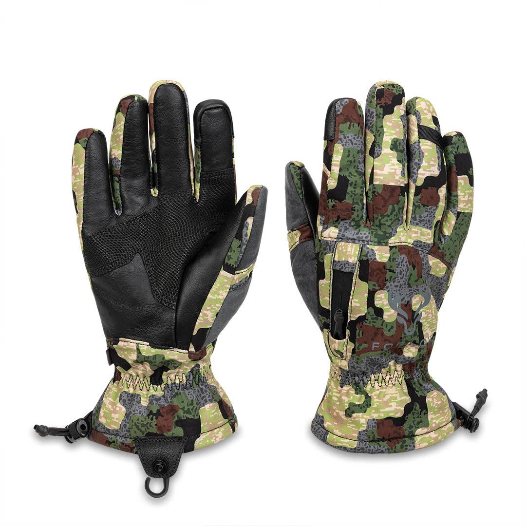 AllClima Softshell Gloves - Deep Cover Camo Hunting Gloves - FORLOH