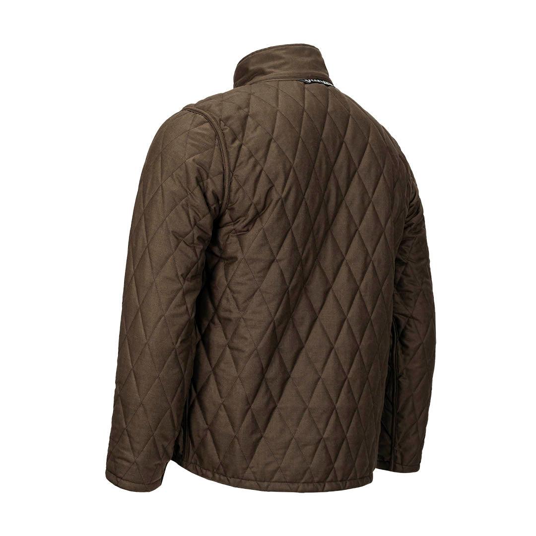 Men's Reversible Hi-Loft Merino Wool Jacket - Brown Quilted Wool Jacket - FORLOH