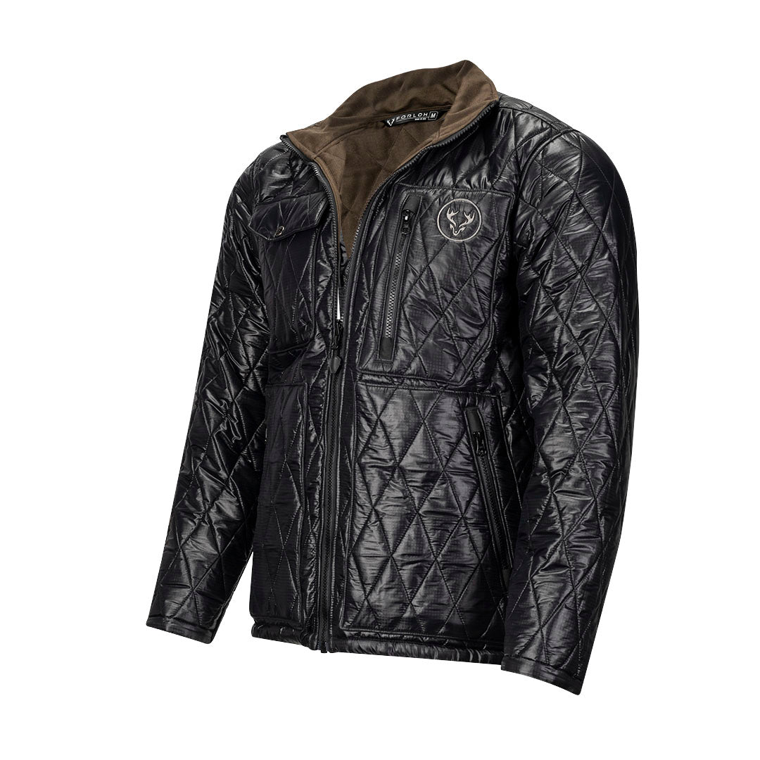 Men's Reversible Hi-Loft Merino Wool Jacket - Black Wool Jacket - FORLOH
