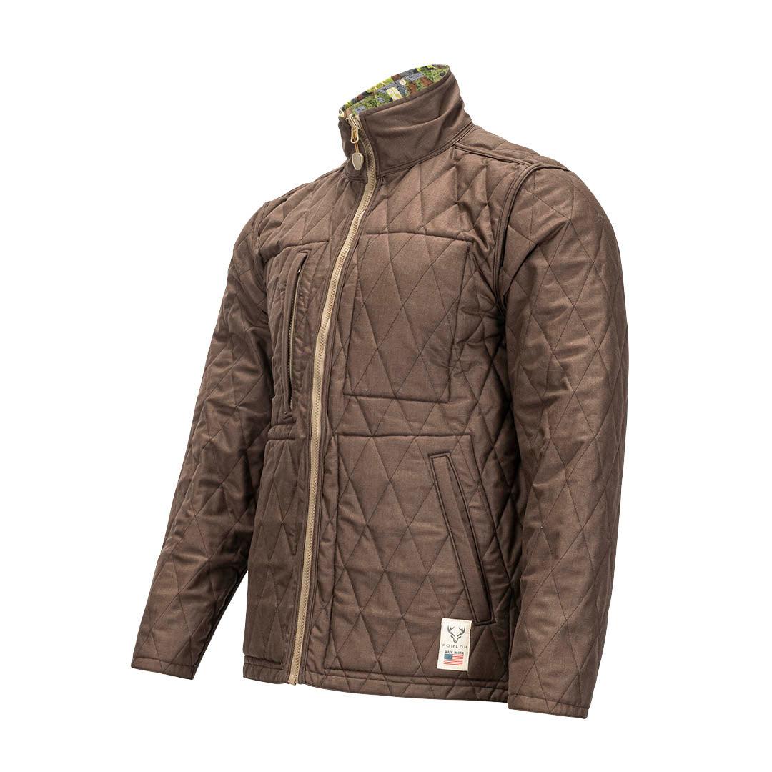 Men's Reversible Hi-Loft Merino Wool Jacket - Camo / Brown Wool Jacket - FORLOH