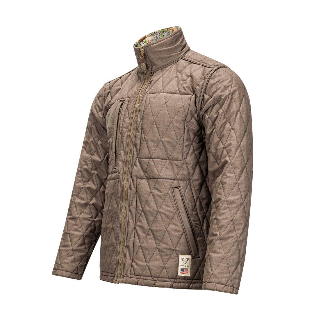 Men's Reversible Hi-Loft Merino Wool Jacket - Brown Wool Jacket - FORLOH