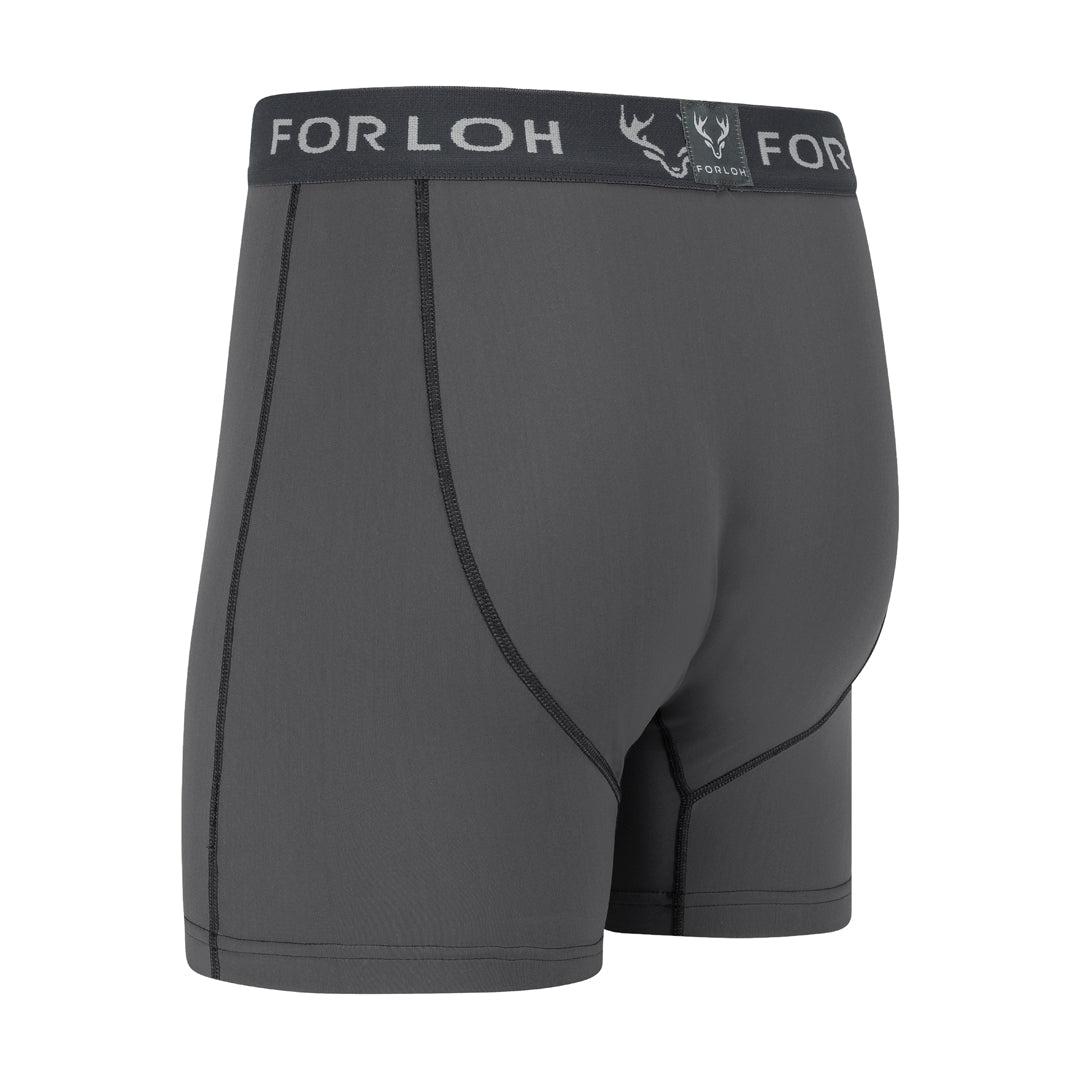 Men's SolAir Chilly Fresh Boxer Briefs - Cooling Underwear - Magnet Grey - Back - FORLOH