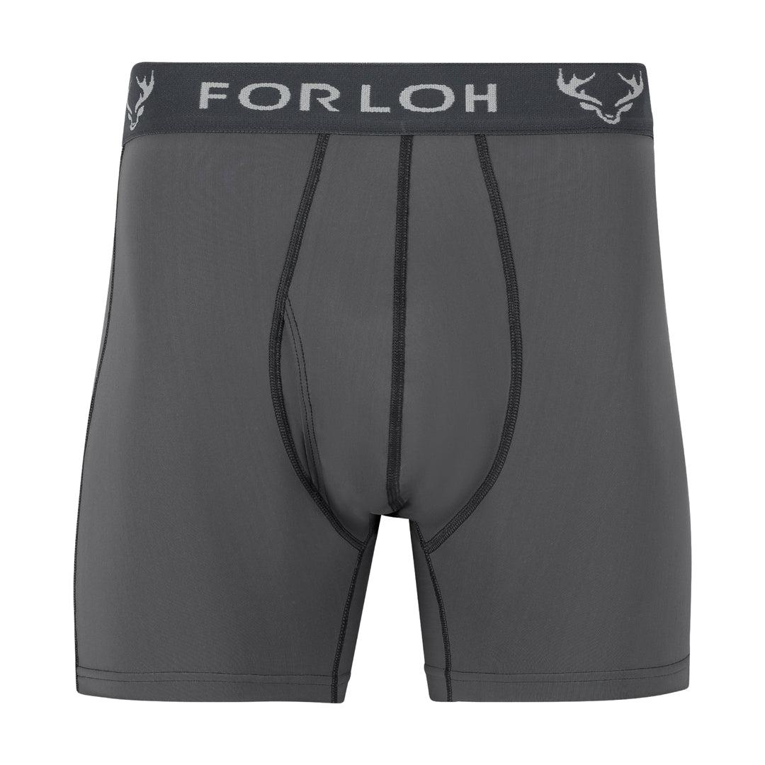 Men's SolAir Chilly Fresh Boxer Briefs - Cooling Underwear - Magnet Grey - FORLOH