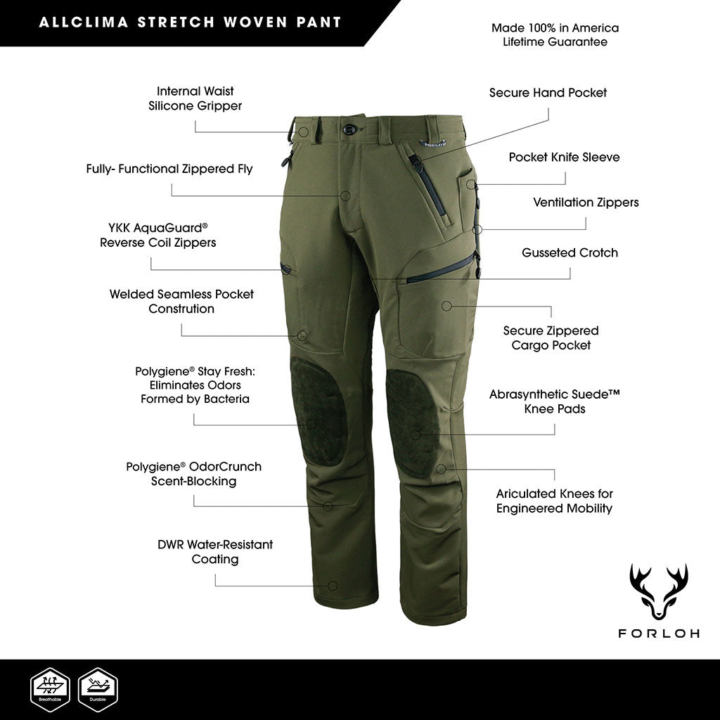 AllClima Men's Stretch Woven Pant | Hunting Pants | FORLOH