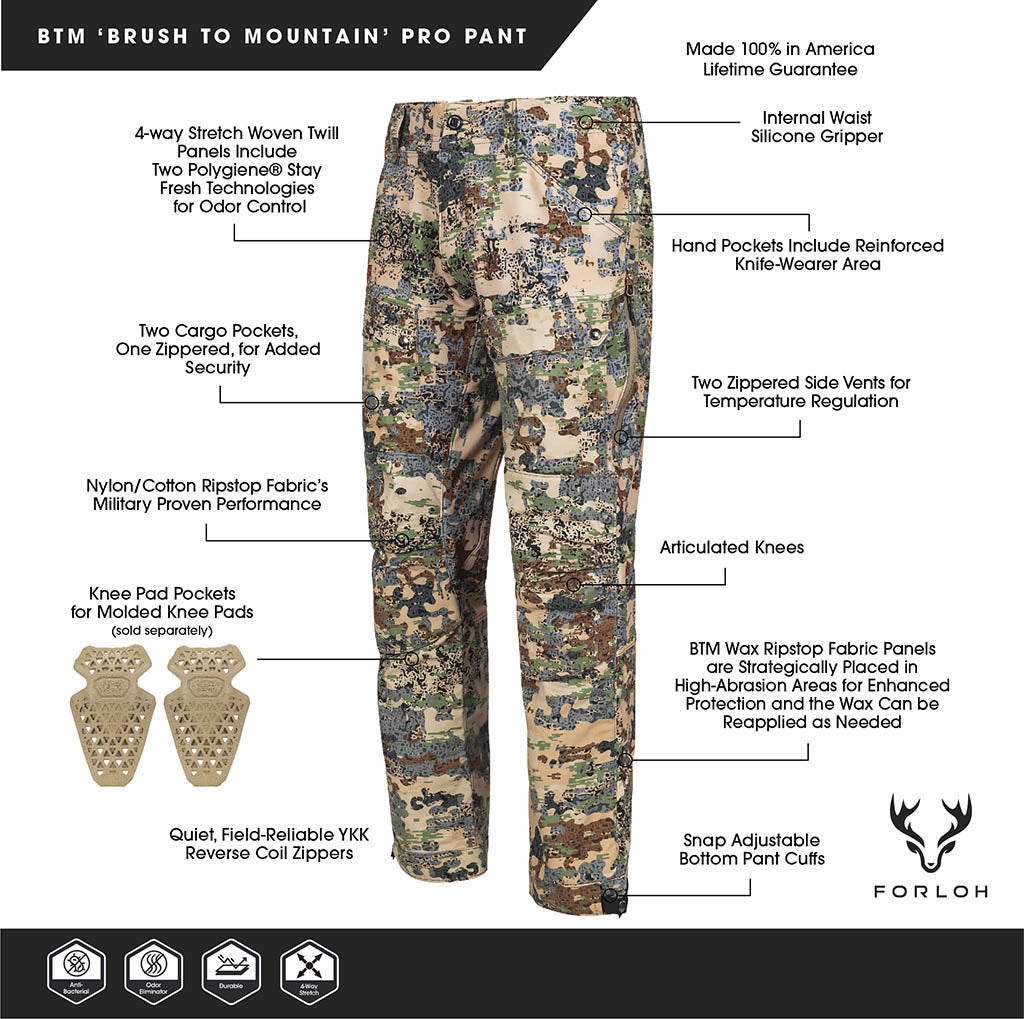 Men's Camo Brush Pants - Rugged Camouflage Pants – FORLOH