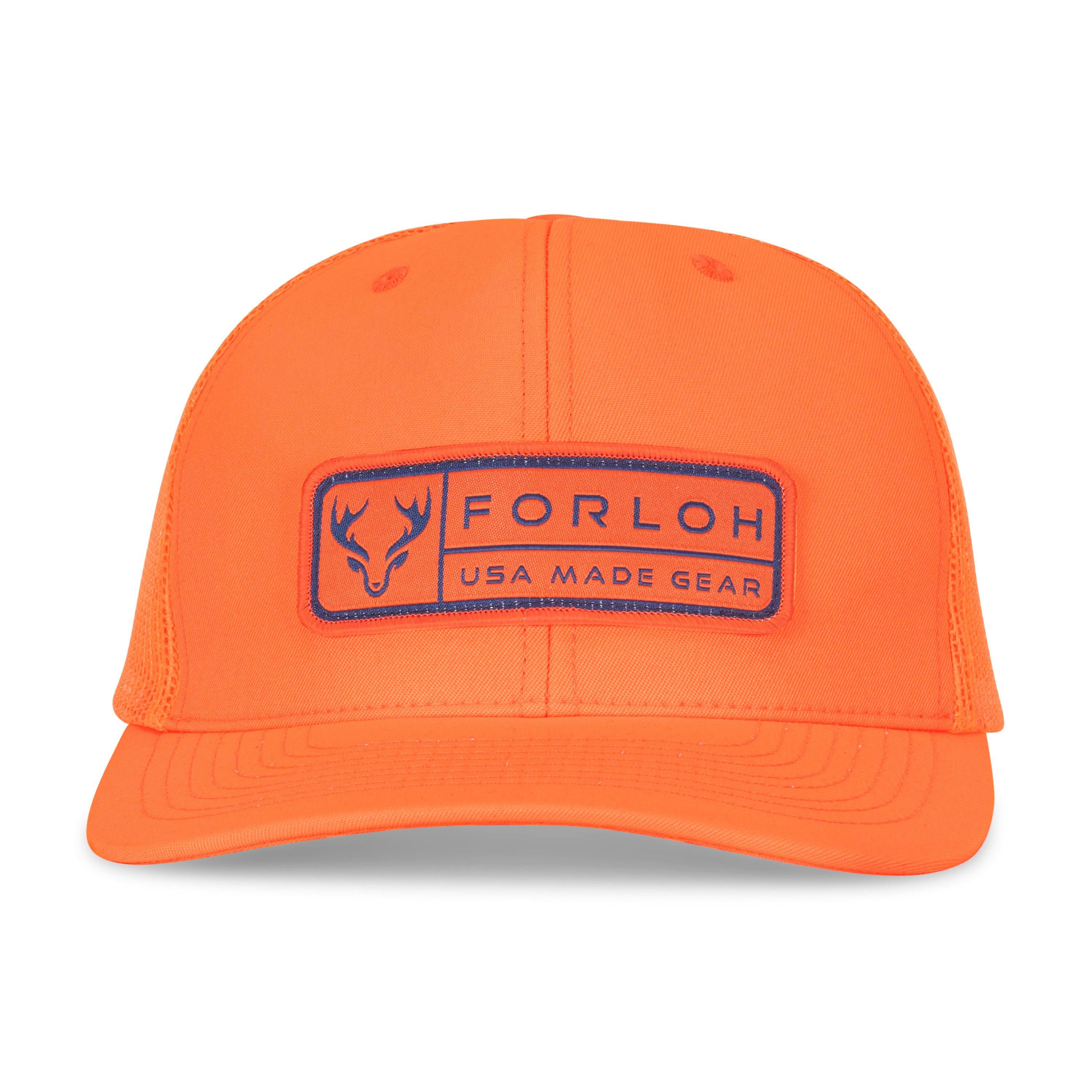 Blaze Orange Hunting Patch Mesh Hat - FORLOH