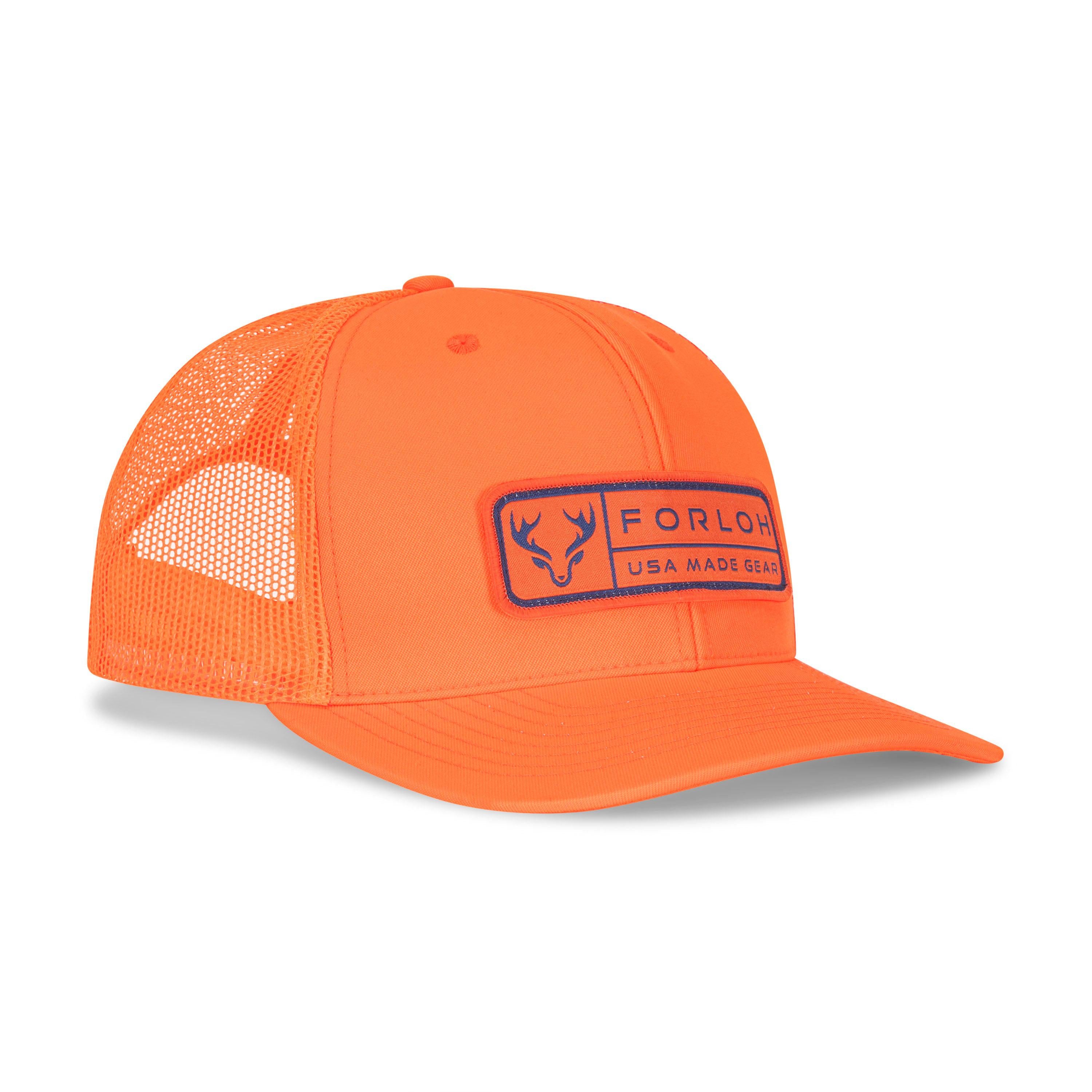 Blaze Orange Hunting Patch Mesh Hat - FORLOH