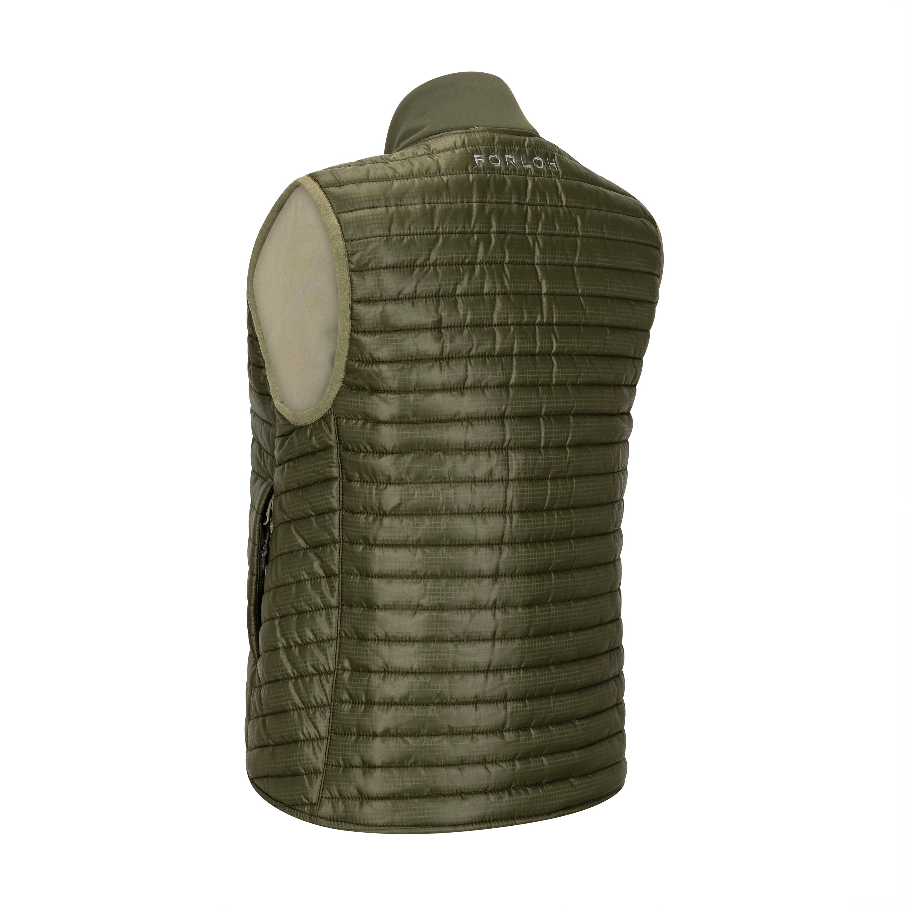 Women's Merino Hi-Loft Insulator Vest - Green - Back - FORLOH