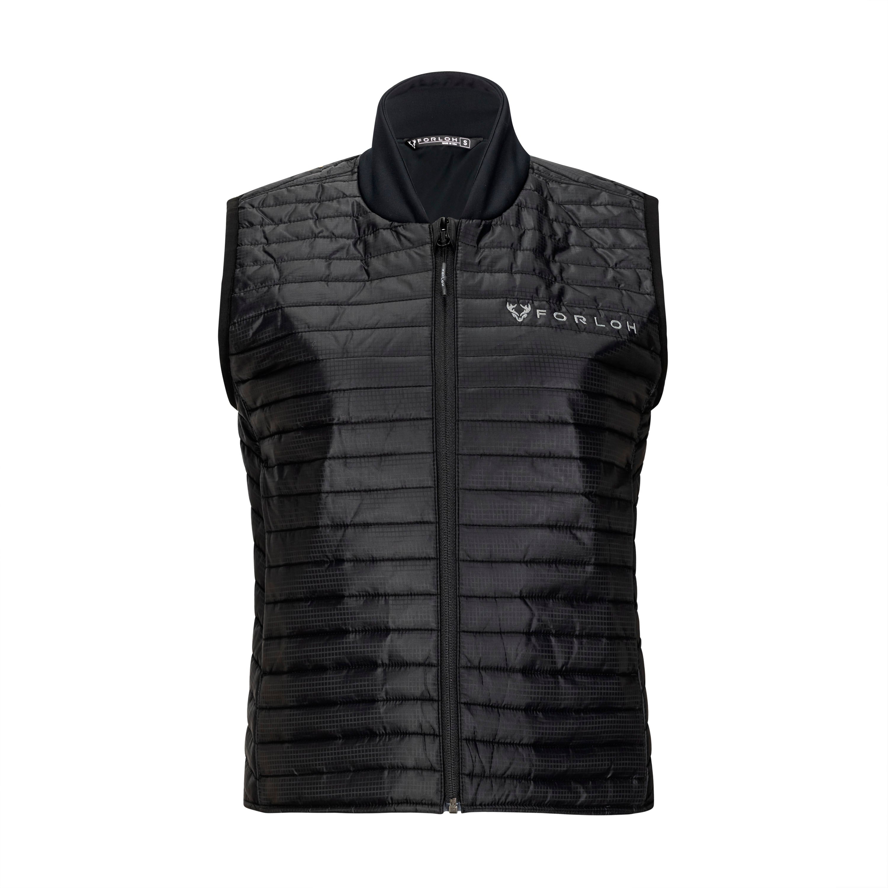 Women's Merino Hi-Loft Insulator Vest - Black - Front - FORLOH