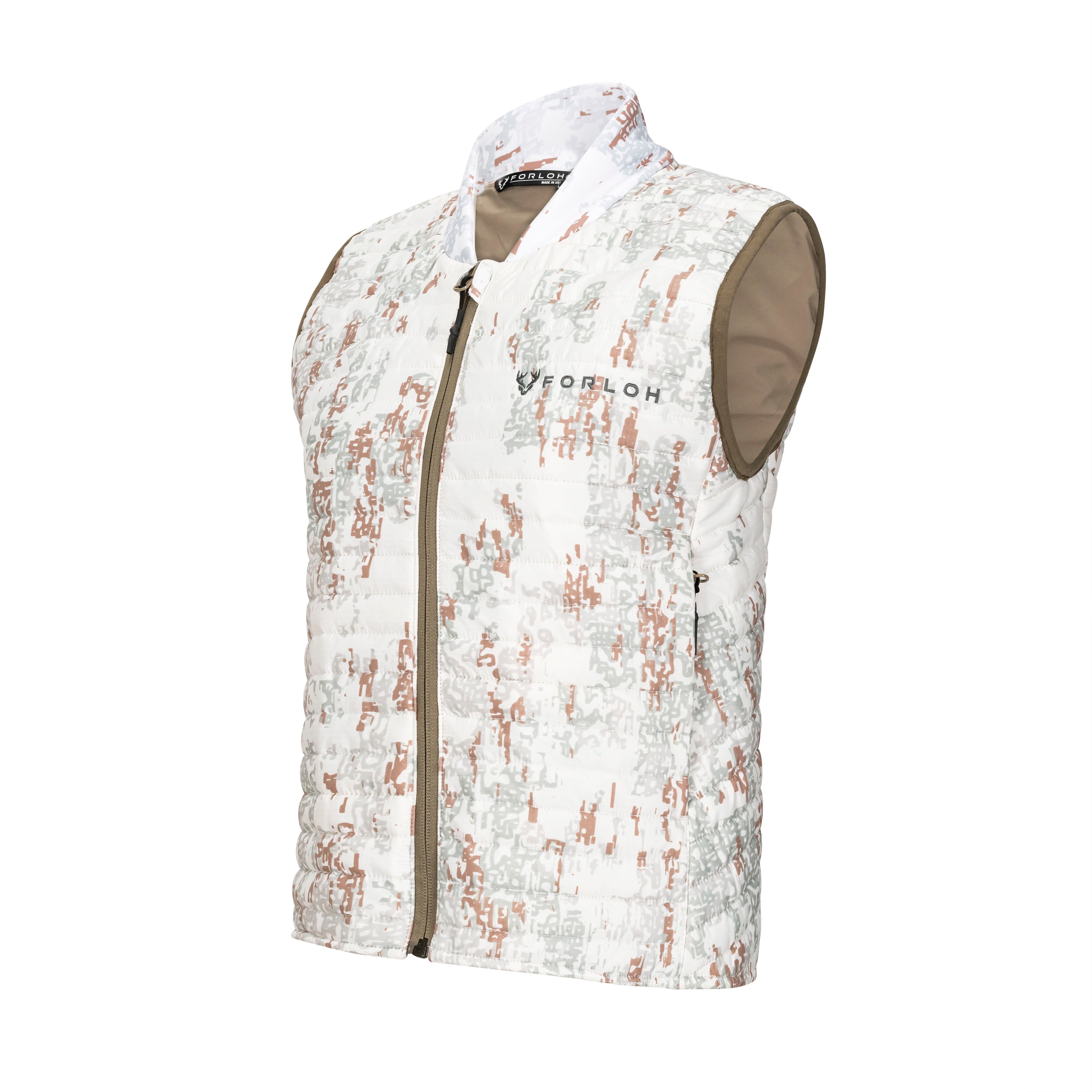 Women's Merino Hi-Loft Insulator Vest - Snowfall Camo - FORLOH