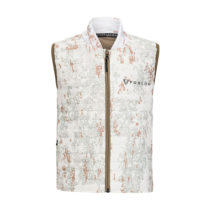Kids Merino Wool Vest - Snow Camouflage - Front - FORLOH