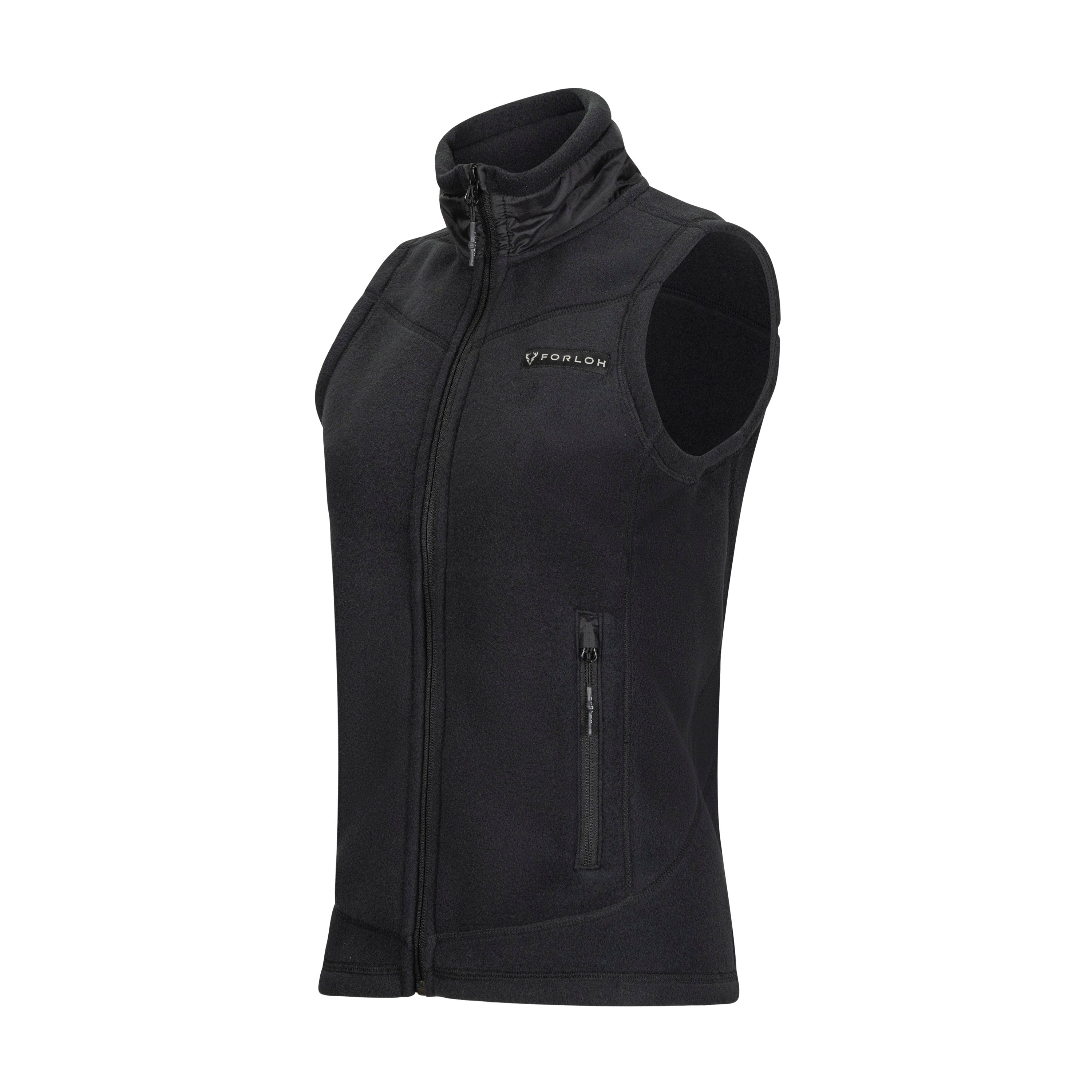 Raider Polartec® 200 Womens Fleece Vest - Black - FORLOH