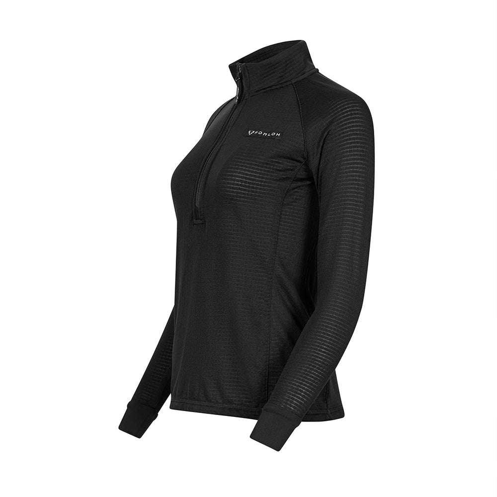 Raider Polartec®️ Power Grid™ Half Zip Women's Fleece Pullover - Black - FORLOH