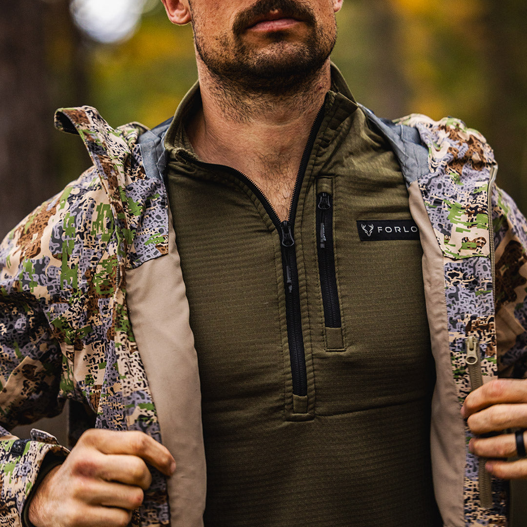 FORLOH | Polartec Power Grid Half-Zip Midlayer | USA Made