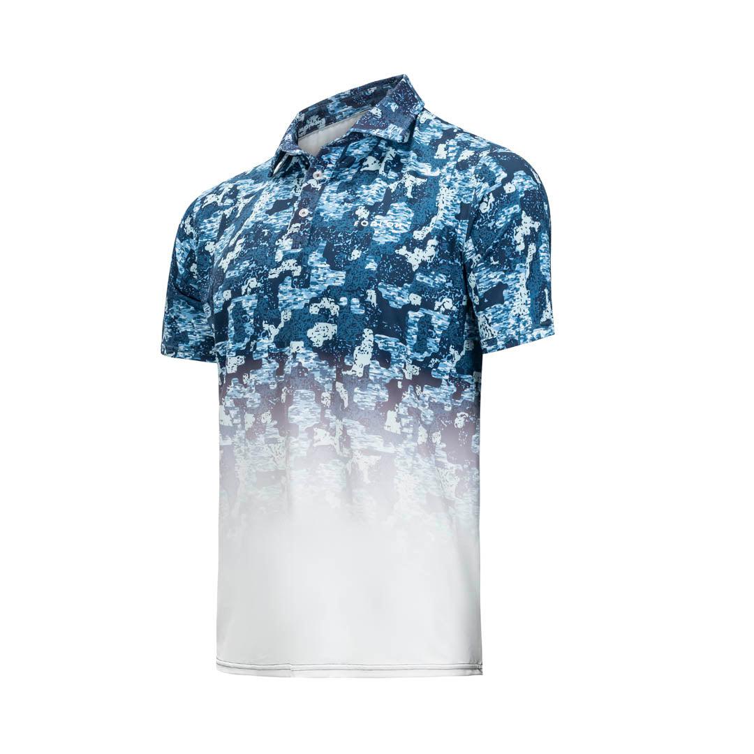 SolAir UPF Polo Shirt - Sea Clear Camo Fade - FORLOH