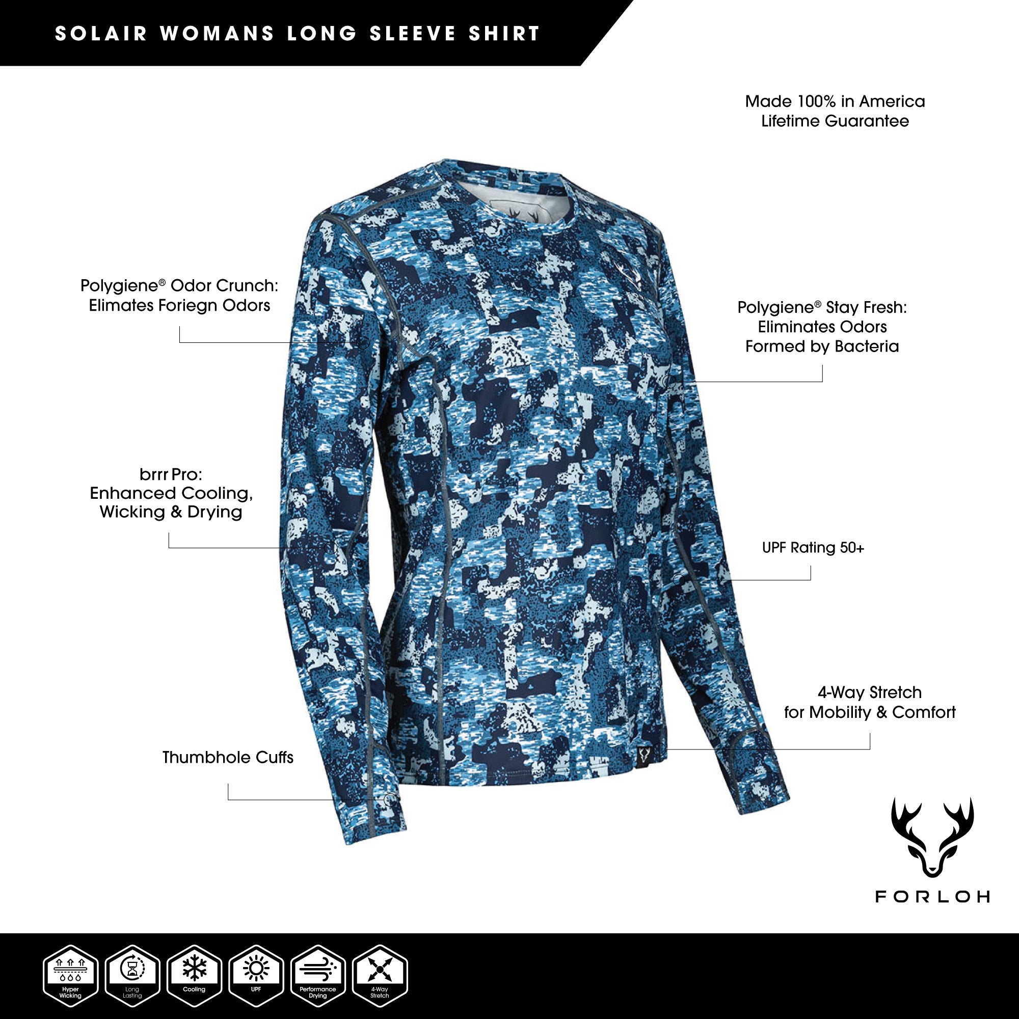 Women's SolAir Long Sleeve Shirt - FORLOH