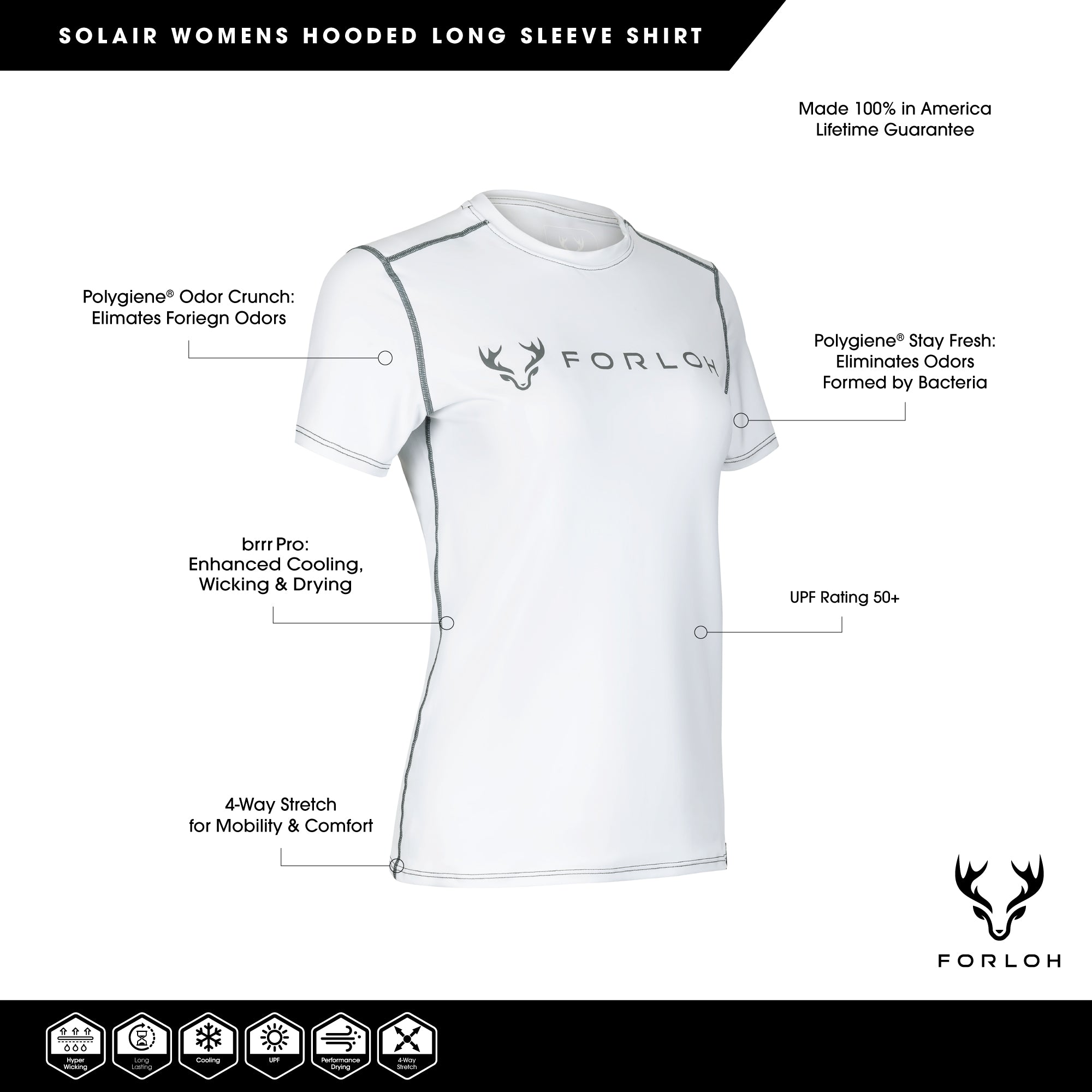 Women's SolAir Short Sleeve Shirt - FORLOH