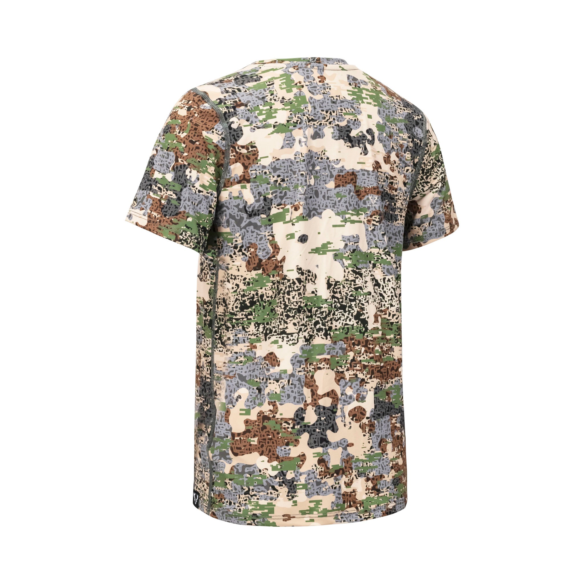 Kids Sun Shirt - SolAir UPF 50 Short Sleeve Shirt - Exposed Camo - Back - FORLOH