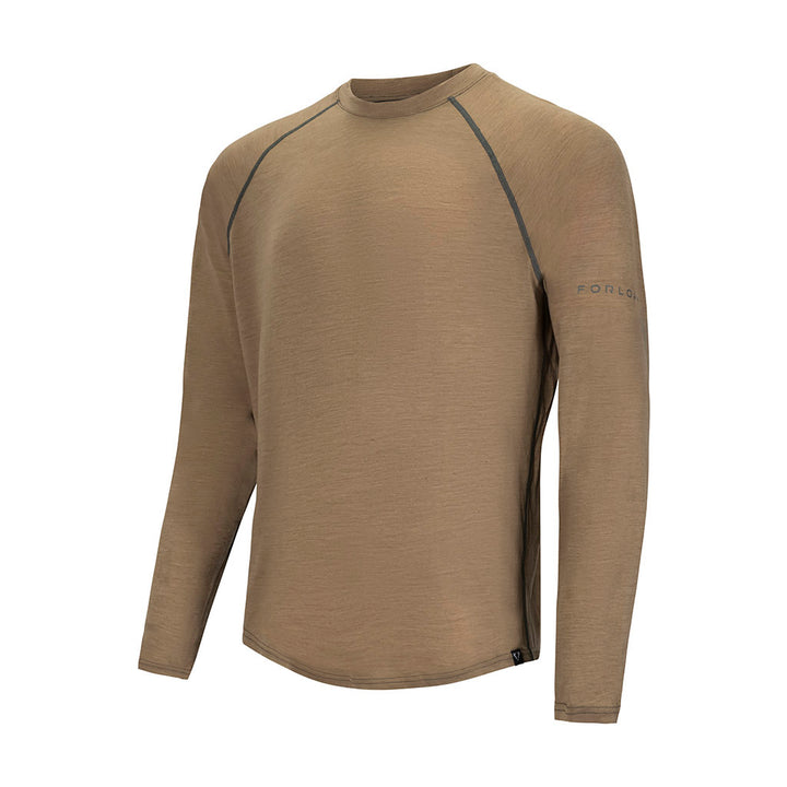 Wool Base Layer Top - Tan - FORLOH Merino Wool Shirt