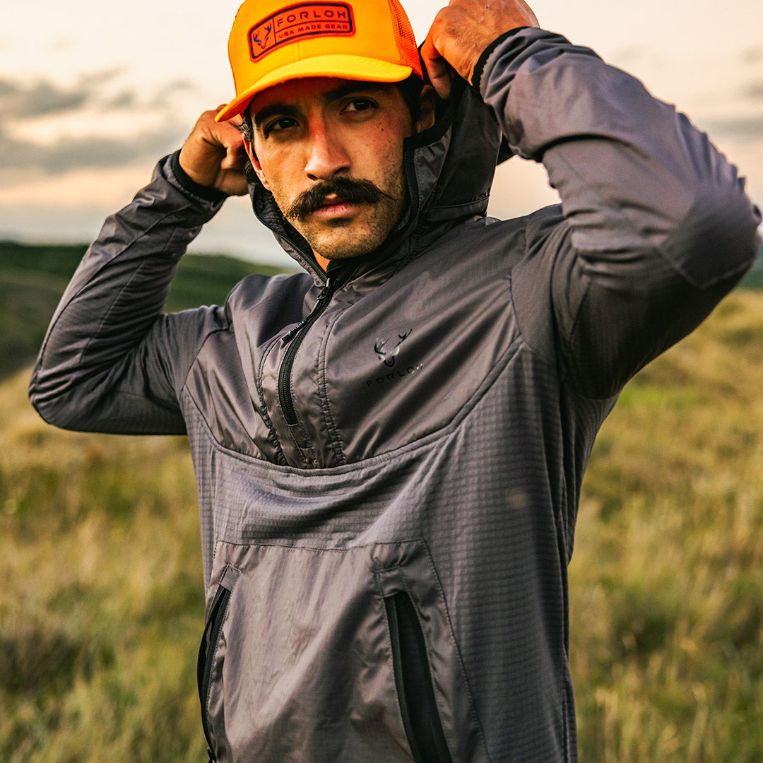 FORLOH | Polartec Power Grid Hybrid Anorak | USA Made