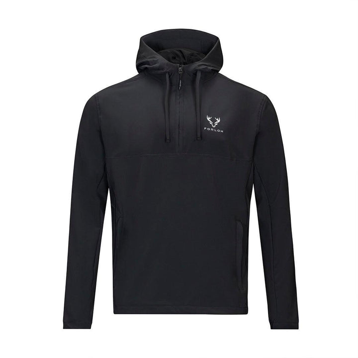 Men's SolAir Defender Half Zip Pullover - Black - Front - FORLOH