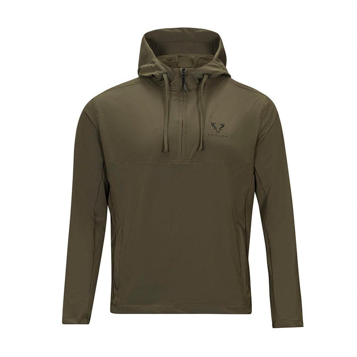 Men's SolAir Defender Half Zip Pullover - Green - Front - FORLOH