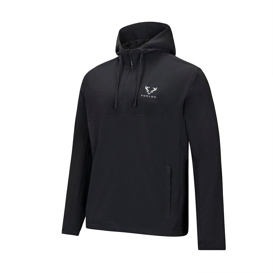 Men's SolAir Defender Half Zip Pullover - Black - FORLOH