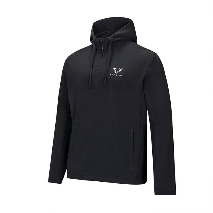 Men's SolAir Defender Half Zip Pullover - Black - FORLOH