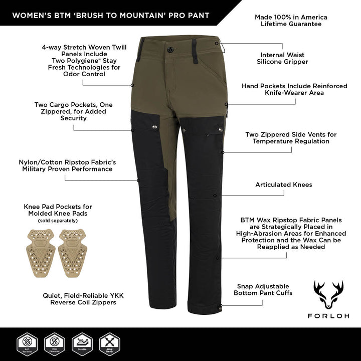Women's Brush Pants - Features - FORLOH