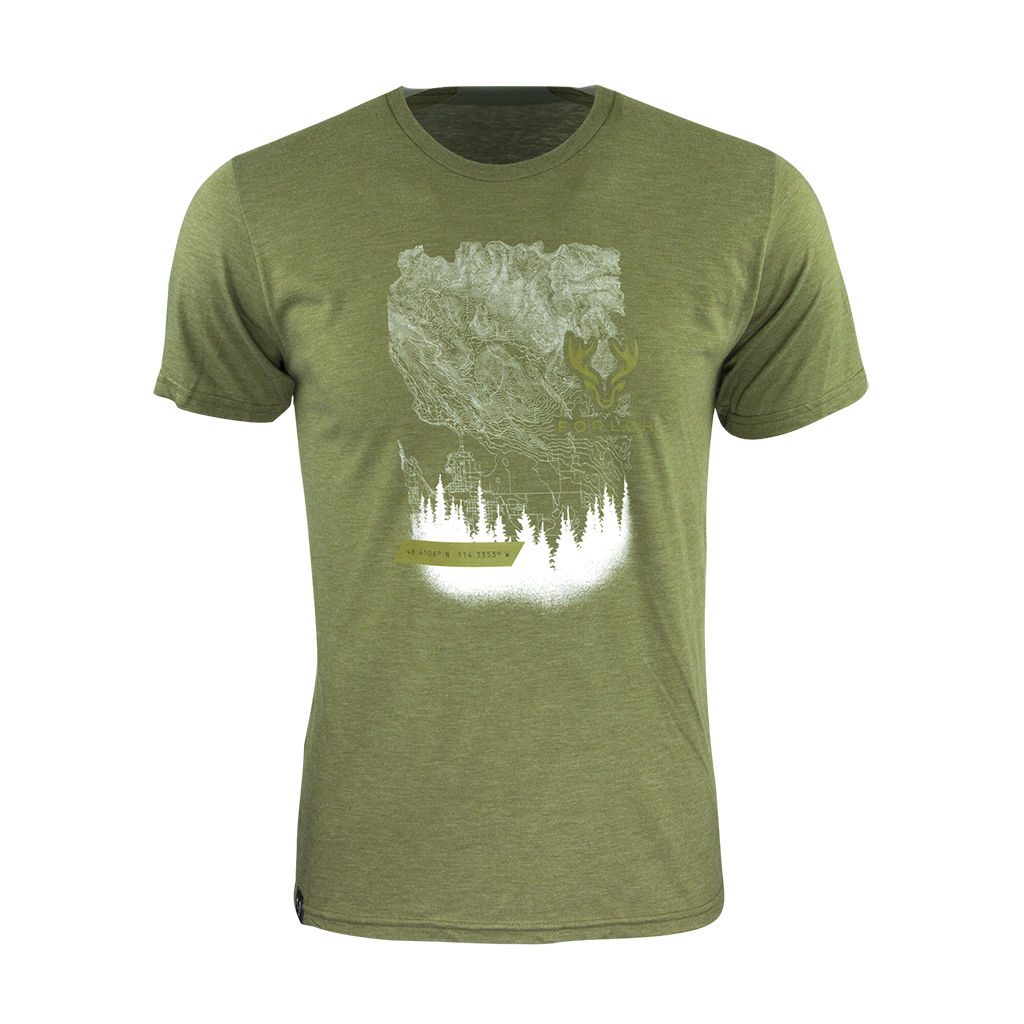 FORLOH Mens Tamarack Olive Green Tee Shirt