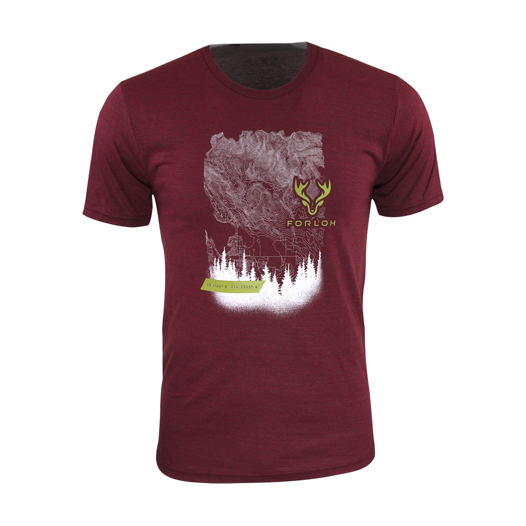 FORLOH Mens Tamarack Red Tee Shirt