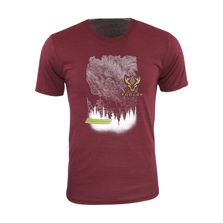 FORLOH Mens Tamarack Red Tee Shirt
