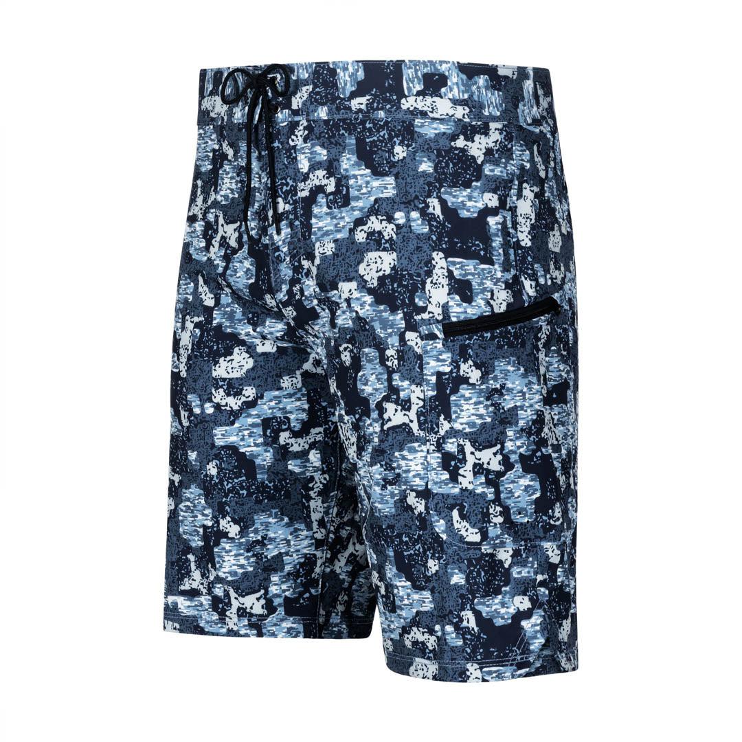 Men's SolAir Board Shorts - Blue Camo - Pocket - FORLOH