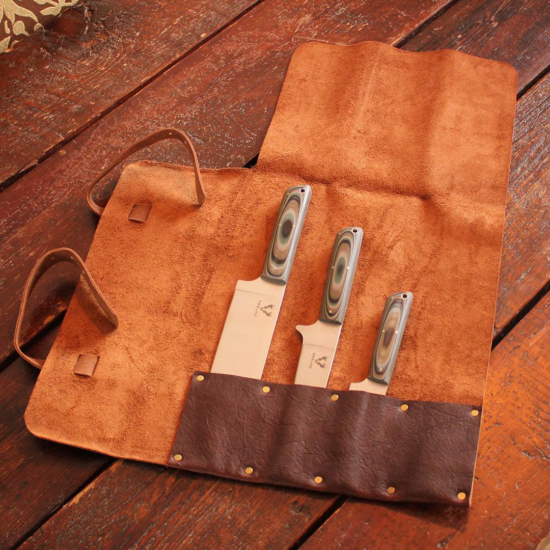 Leather knife roll - FORLOH
